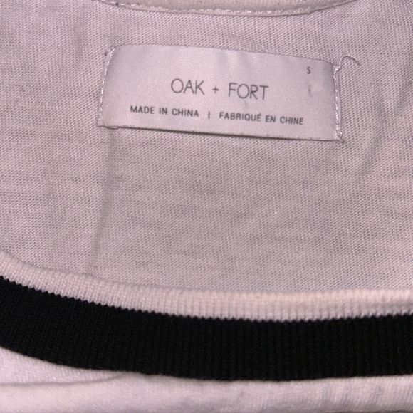 Oak & Fort Basic White Tee - S - Picture 3 of 4